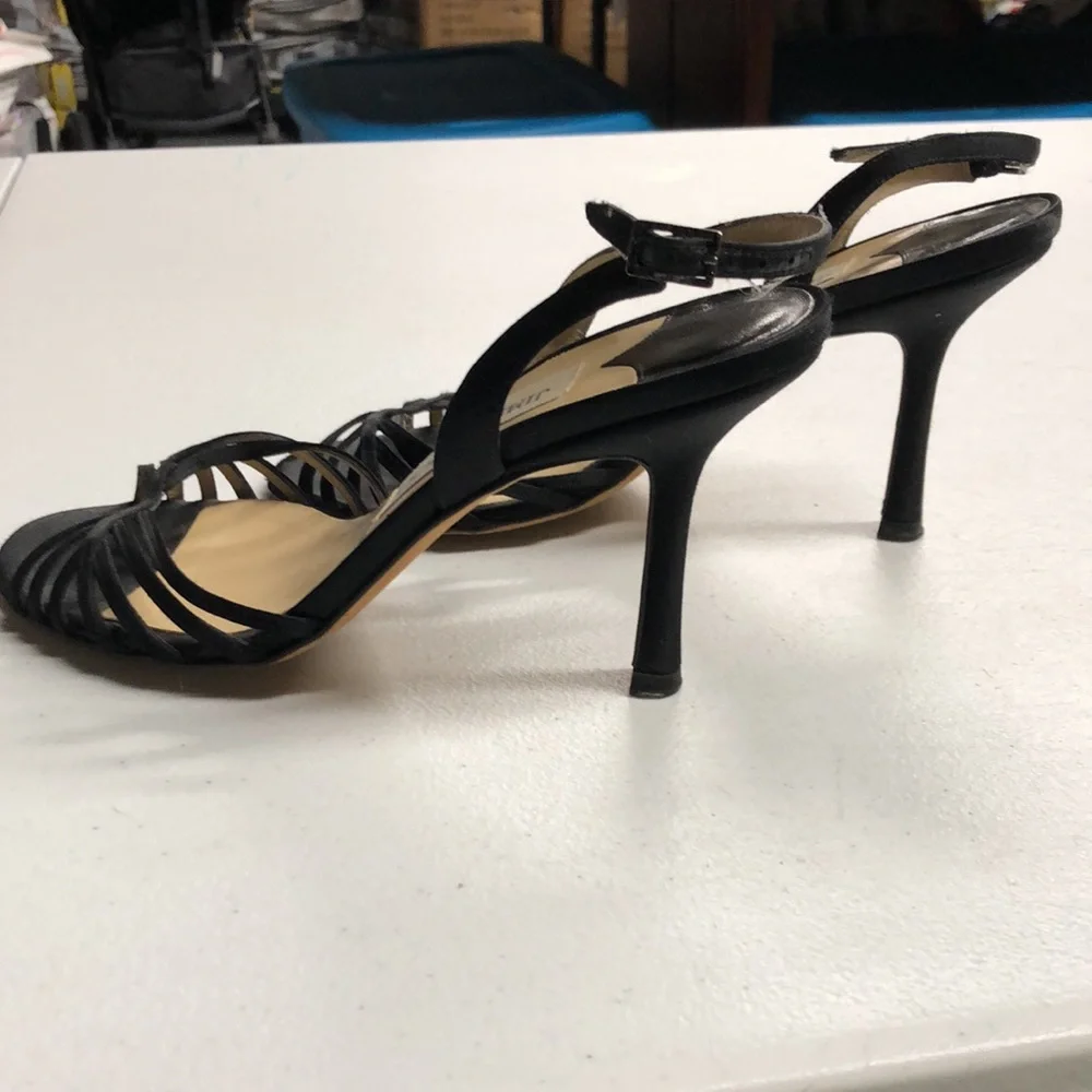 Jimmy Choo Black Satin Sandals size 7 - Picture 5 of 7